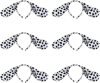 TOPTIE 6 PCS Dalmatian Animals Ears Headband, Christmas Decorations for Adult & Kid, Costume Hair Hoop Party Favors
