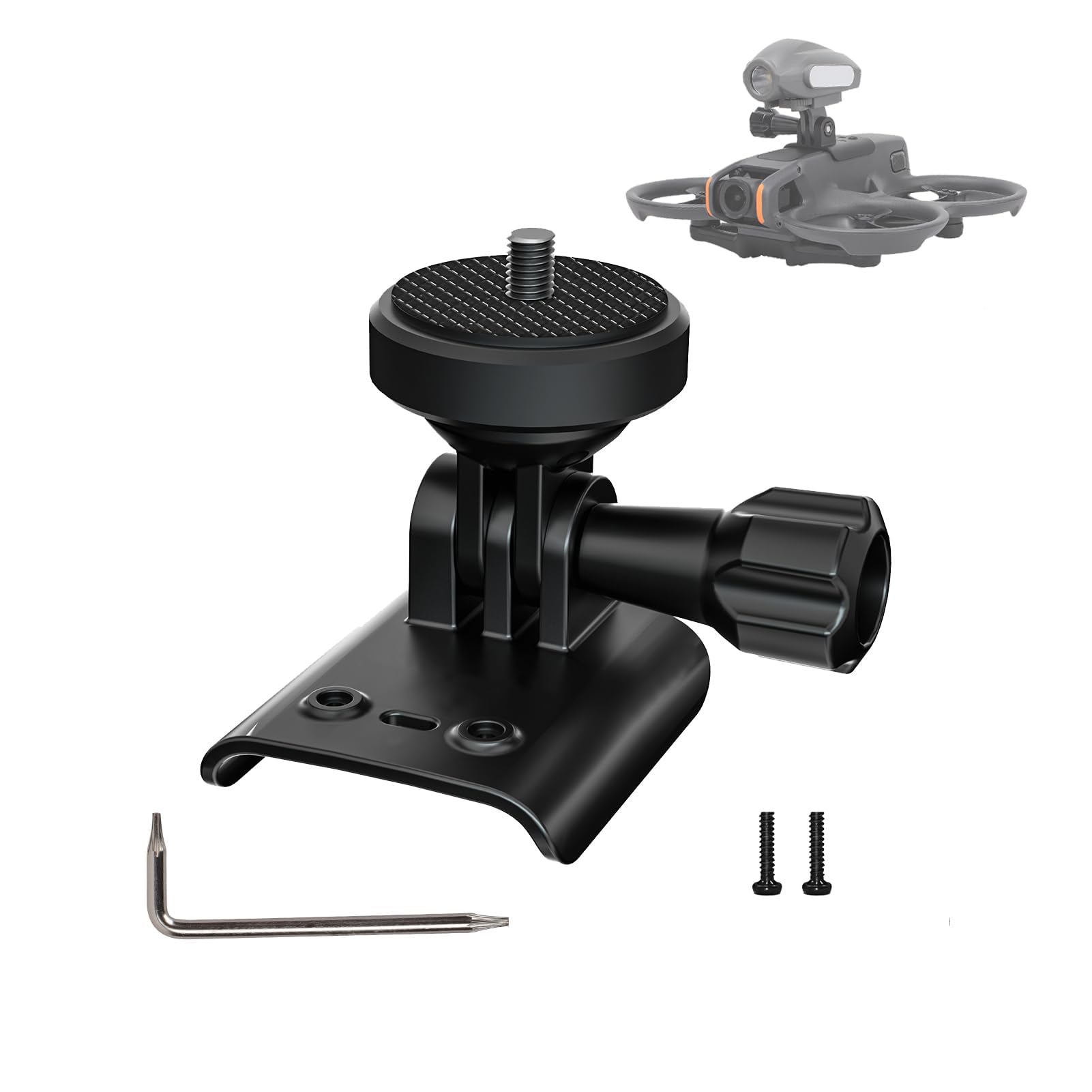 Adapter Mount Bundle for DJI Avata 2 FPV Drone, Compatible with 360 Go 3/2/1 Cameras, Extended Holder Bracket with 1/4 Screw, Versatile Accessories for Enhanced Photography