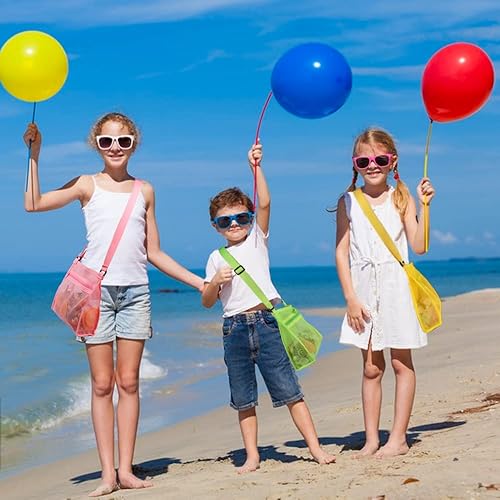 Miniatura 5 de Bolsas de concha para playa - Bolsas de malla para recoger conchas para niños, recogiendo conchas