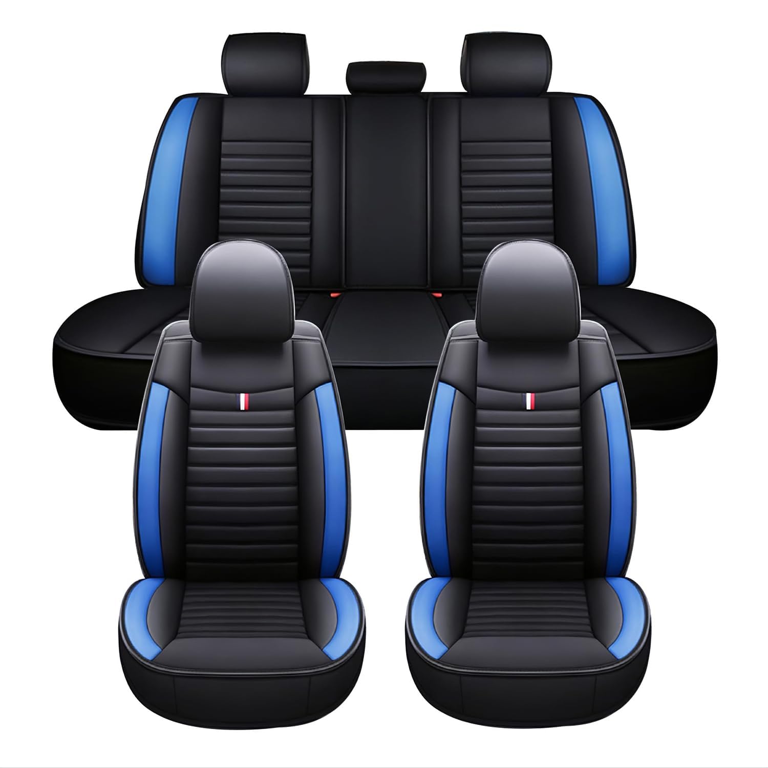 YAMCINWRT Car Seat Covers Full Set for Peugeot Rifter L2 5-Sitze 2019-2024, 5 Seat Comfortable and Breathable Protector Front Rear Back Seat Covers Accessories,B