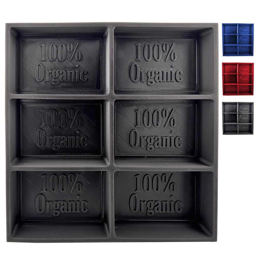Siligrams Personalized Soap Making Mold - Custom Design Silicone Mold for DIY Handmade - Reusable, Easy-Release Soap Mold - Custom Soap Mold for Soap Making (6 Cavities - Rectangle) Rectangle - 6 Cavities