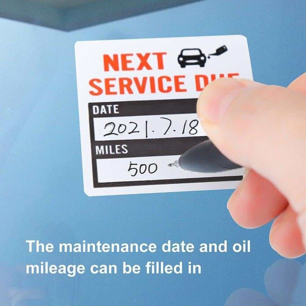 Direct Thermal Oil Change Service Due Reminder Window Printer Stickers Static Cling - View #5