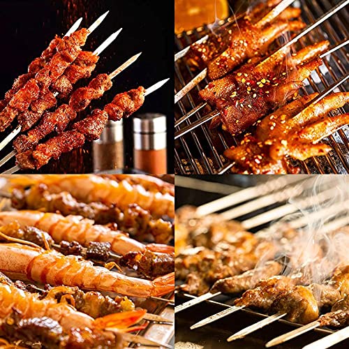 Spiedini durevoli da 12 pezzi con coperture protettive in silicone Spiedini per barbecue riutilizzabili piatti Spiedini di kebab Spiedini in metallo per carne, gamberetti, pollo, per barbecue da gia