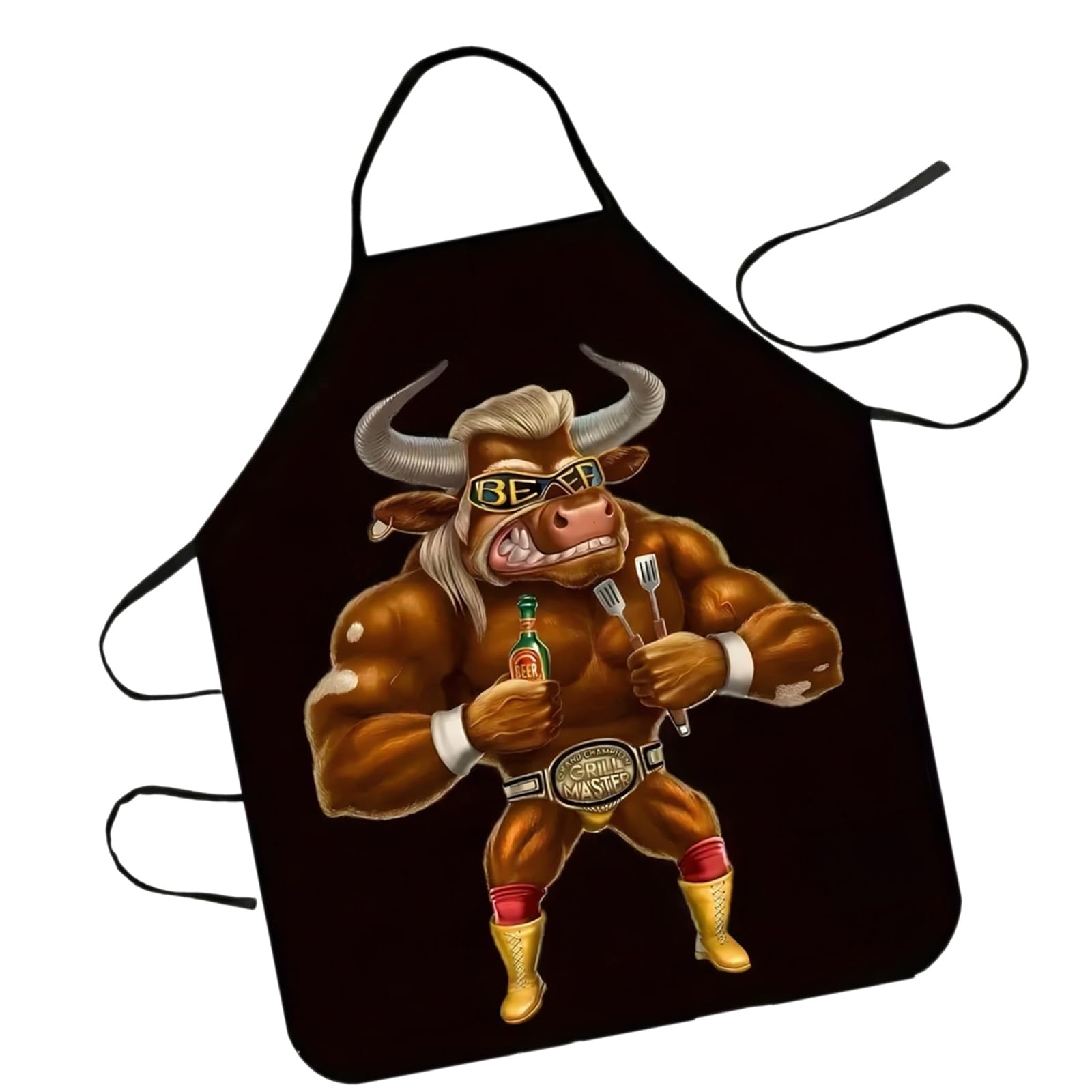Cnrfeoap Fashion Barking Apron Chefs Apron Waitress Apron For Kitchen Cooking Restaurant Fun Printed Apron Waterproofs Aprons