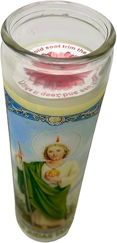 Miniatura 6 de Veladora sin esencia San Judas Tadeo, oración para el trabajo 14 oz vaso grande una pieza vela de oración, una pieza