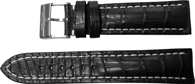Breitling 21/18 mm cinturino nero effetto coccodrillo : Amazon.it: Orologi
