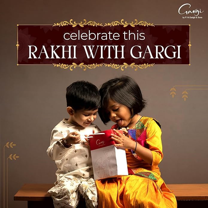 Image of Gargi by P.N. Gadgil and Sons 925 Silver | Om Rakhi | Gifts for Men and Boys | Rakshabandhan Rakhi for Brother | Rakhi for Boys & Men With Certificate of Authenticity