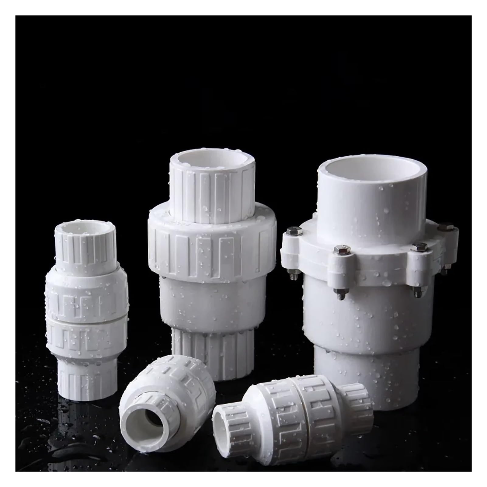 Válvula de aleta antirretorno UPVC, accesorio de tubería OPVC, piezas del sistema de plomería, conector de tubo de agua, control sin retorno, 25/40/90MM(25mm,4 Pcs)