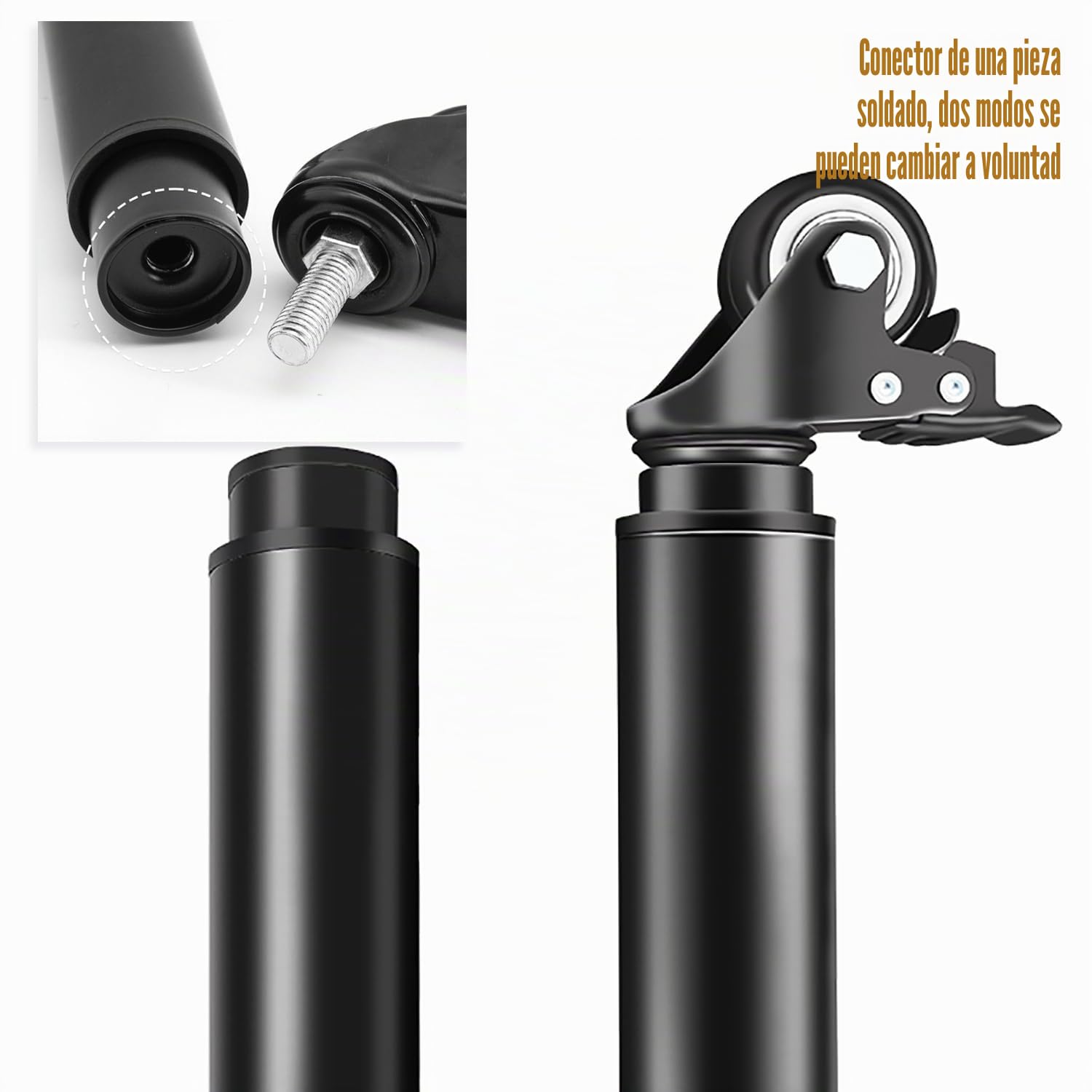 4 Piezas Ruedas para Muebles, Patas De Mueble con Ruedas (14-16cm) | Ruedas 360° Giratorias Con Frenos, Altura Ajustable, Para Sofá, Cama, Armario, Mesa Y Muebles DIY