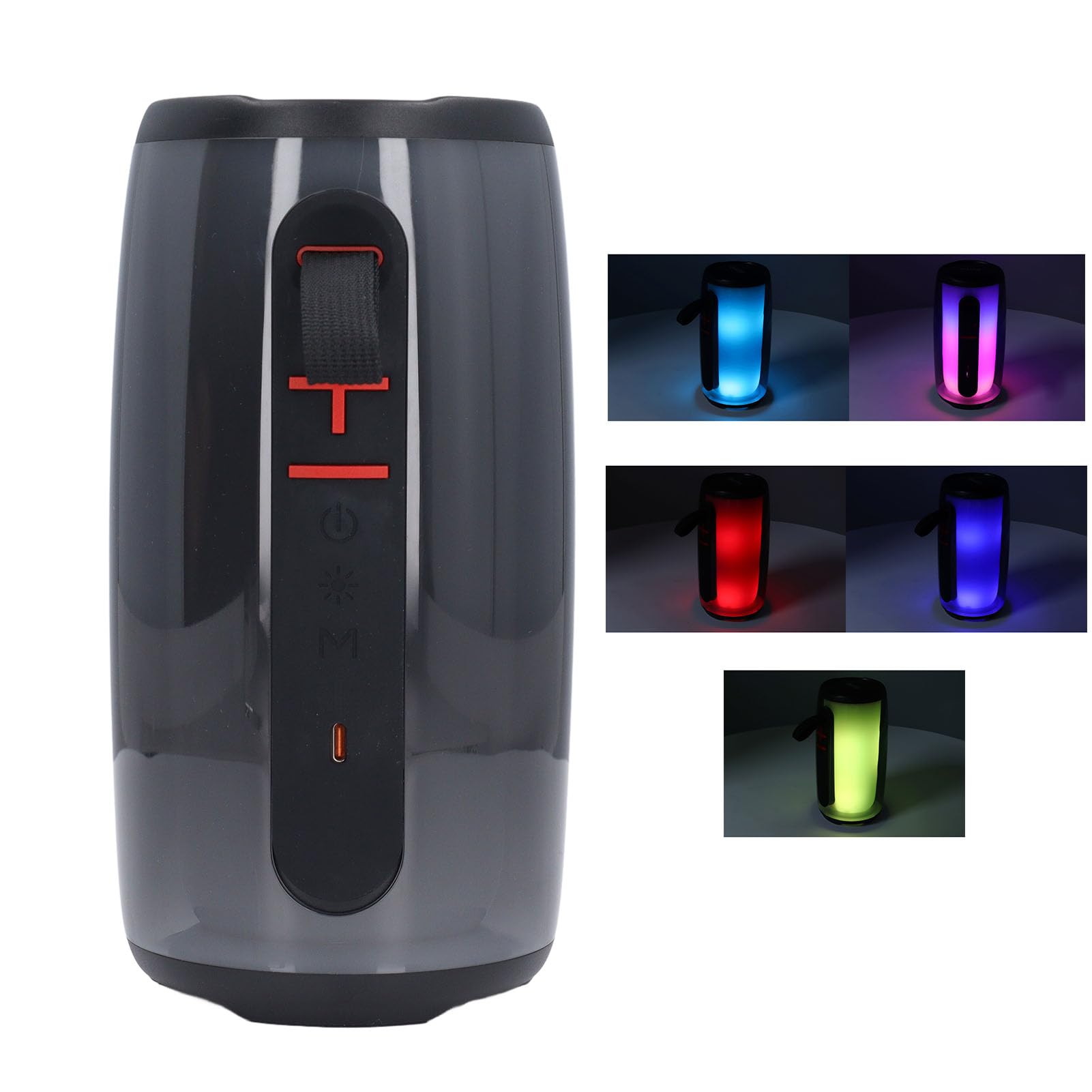 Przenośny Głośnik z Mikrofonem, Maszyna RGB Light Karaoke 4000 MAh do Kempingu na Zewnątrz Domowej Imprez