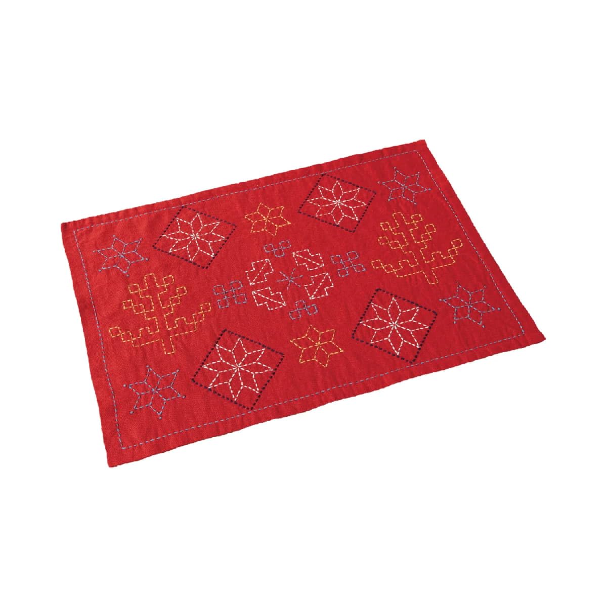 olympus Thread Sashiko Nordic Designs Nordic Fabric Printed Embroidery Kit