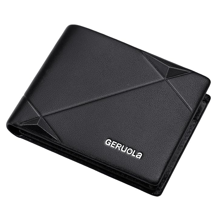 Wallet for Men-Genuine Leather RFID Blocking Bifold Stylish Wallet With 1 ID Window