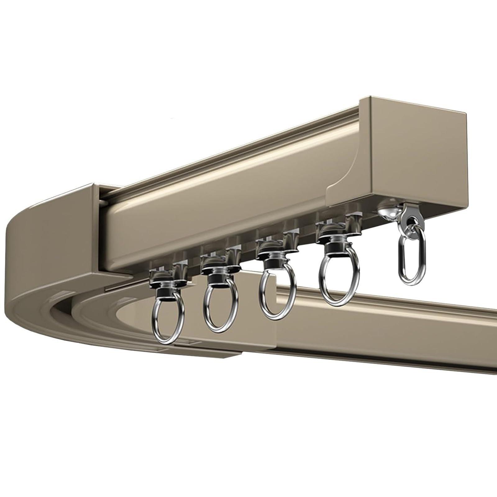 Rail de séparation haut de gamme en aluminium champagne brossé extensible jusqu'à 5 m