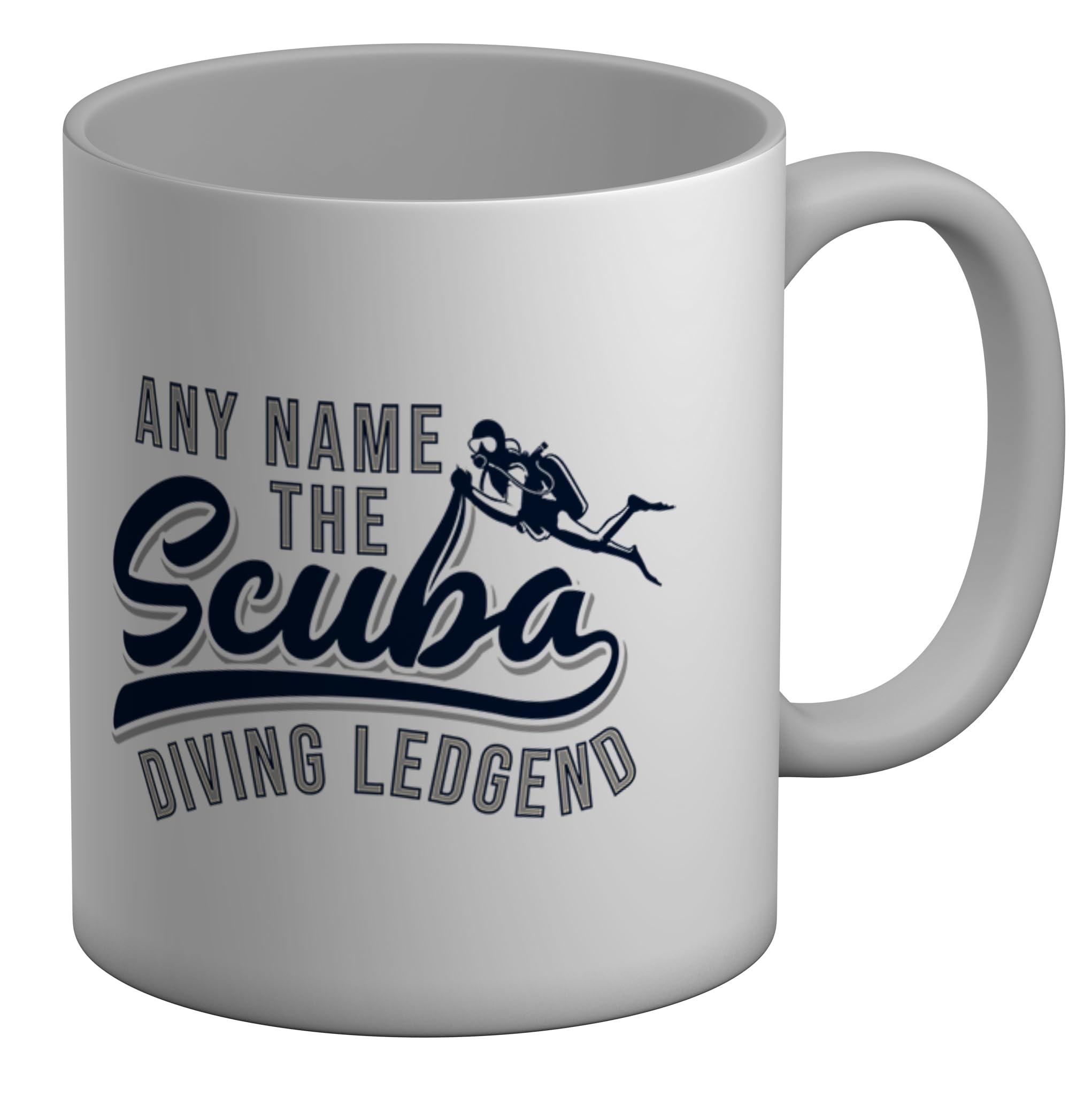 Shopagift Personalised Any Name The Scuba Diving Legend Mug White 11oz Large Ceramic Cup