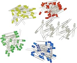 100pcs 3mm LED Light Emitting Diode LED Electronic Parts Bags 5 Types 20pcs Each