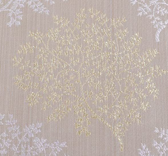 Image of Top Drapes Fawn Jacquard 9ft Long Door Curtain with Eyelet and Tie Back (1 Pc) Size 108 Inch (L) x 44.1 Inch (W)