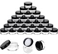 SPC Empty Acrylic San Jar Transparent Cosmetic Container with Leakproof inner lids for Lip Balms, Lip Scrubs, Body Butte