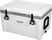 VEVOR 38QT Ultra-Light Hard Cooler: 60Hr Ice Retention, 30% Lighter, Heavy Duty Handle for Camping Travel Picnics