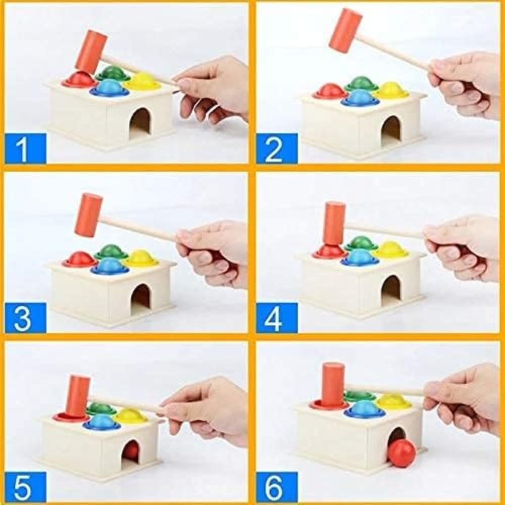 SubiMouIQ 2 in 1 Combo Set - Eco-Friendly Slippery Car Track with 3 Cars & Hammer and Ball Toy - Creative Play Multi-Color Educational Playset for Toddlers, Ideal Gift for Kids Aged 3+ Years 2