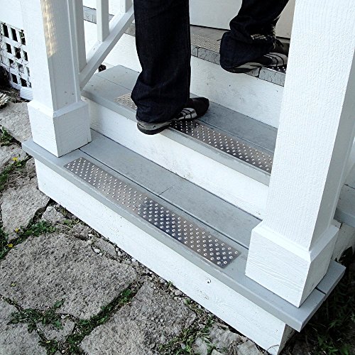 Handi-Treads Anti-Skid Aluminum Surface Tread For Wood Applications W/Mounting Hardware, Each #TOP2