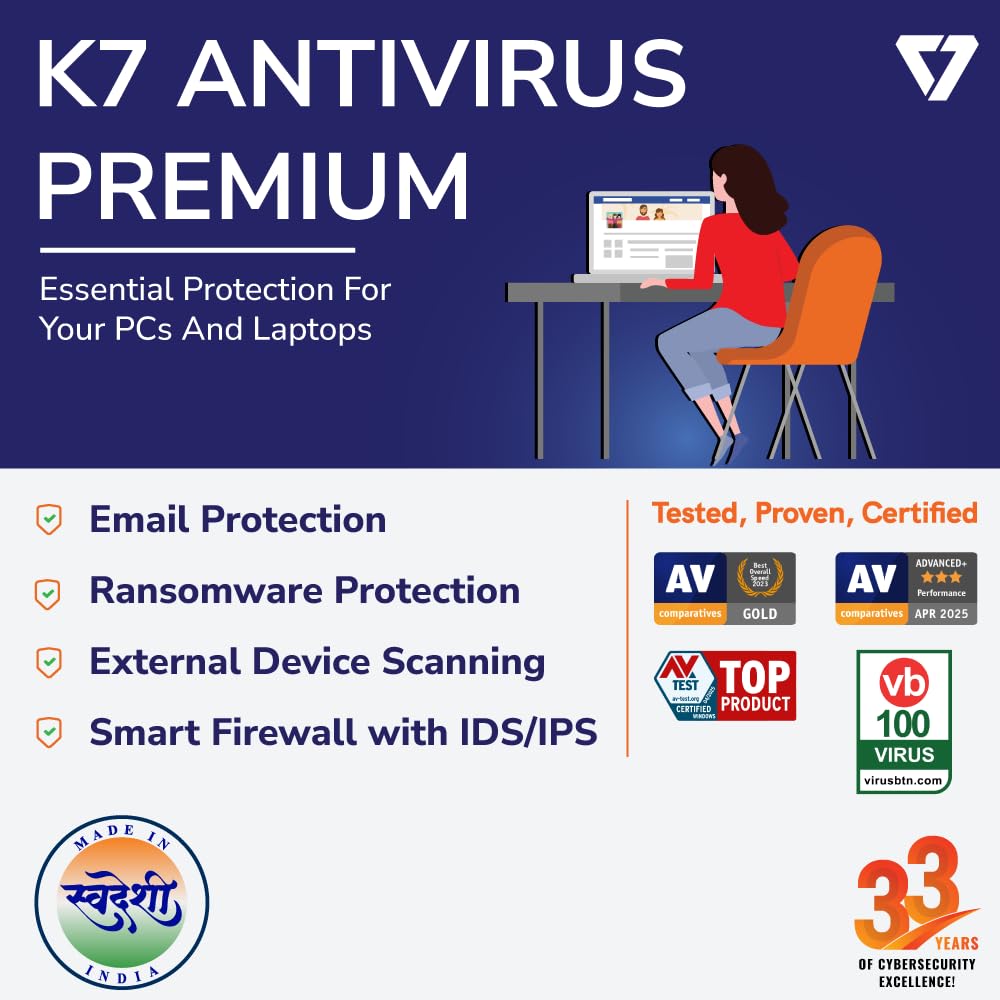 K7 | Anti-Virus | 1 User | 1 Year (Pack of 3 Individual Keys) | Email Delivery - No CD-image-12