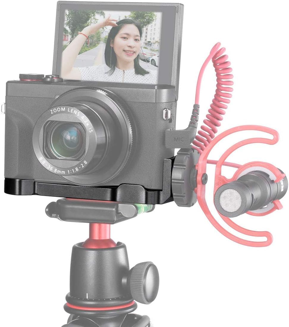UURig G7X Mark III Vlog Camera Cold Shoe Extension Microphone Side Mount for Canon G7X Mark III Camera, 1/4" Tripod Mount, Vlogging Accessories - R016 C-G7X