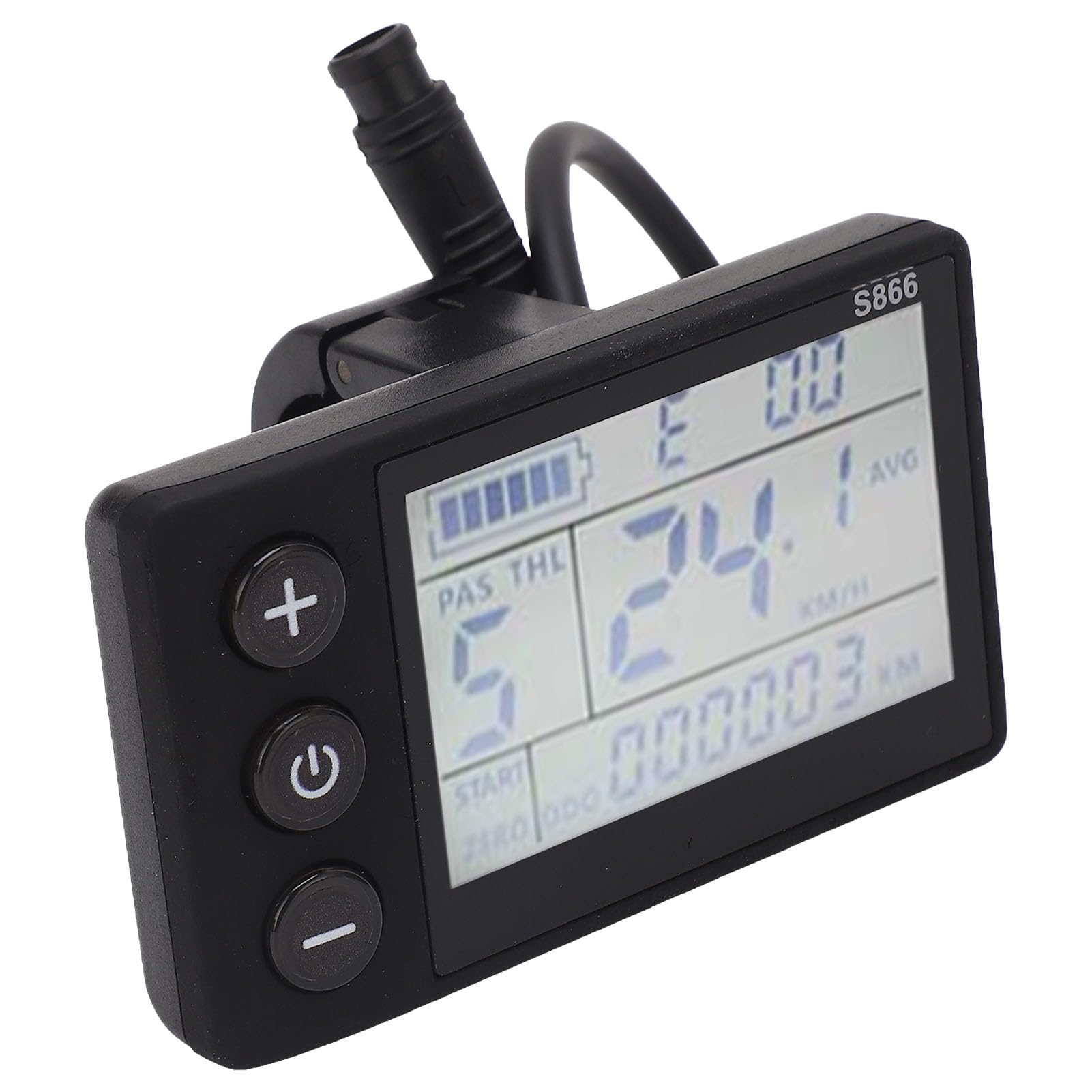 Écran LCD pour Scooter électrique, Ordinateurs de Vélo 24 V 36 V 48 V 60 V Panneau de Commande D'affichage LCD avec Prise 6 Broches Connecteur étanche Panneau LCD de Vélo
