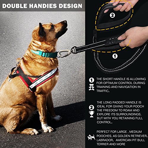 Fashion&cool Heavy Duty Dog Leash Especially Large Dogs Up to 150lbs, 4-6 Ft Reflective Dog Walking Training Shock… - Image 5