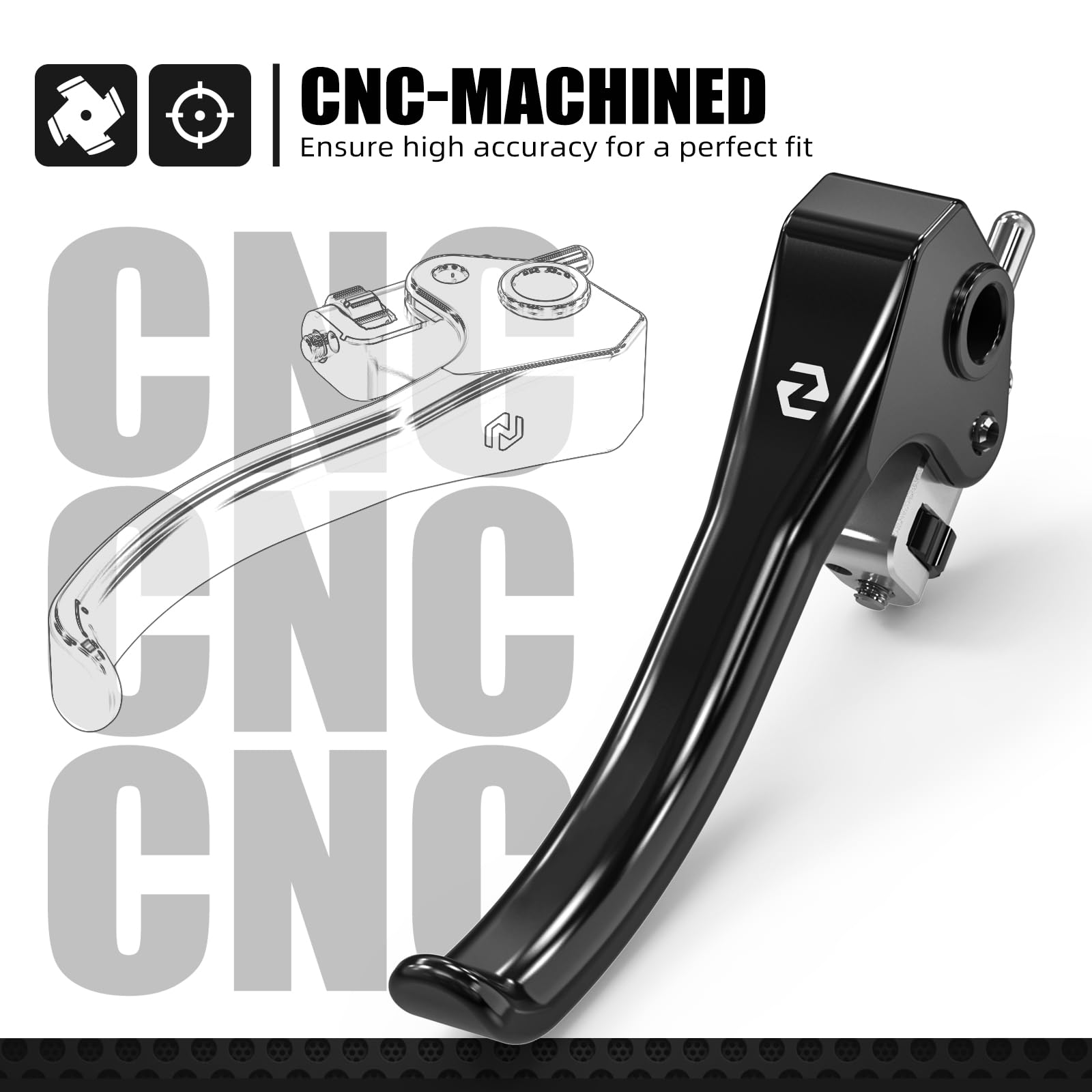 NICECNC Schwarz Shorty Kupplung/Bremshebel Kompatibel mit GasGas EC 250/250F/300/350F/450F/500F(2021–2025),Kompatibel mit Husqvarna TE/FE 150–501 (2022–2024),Siehe Ausrüstung