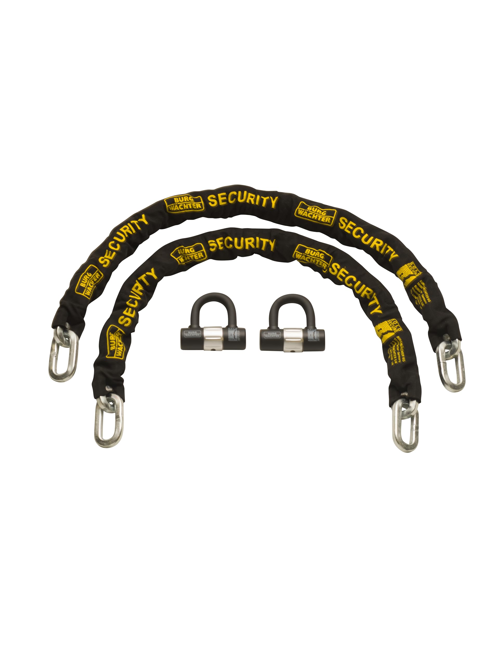Burg-Wächter Black Burg-Wachter Sold Secure Diamond & Gold 12Mm Keyed Alike Chain Twin Pack, 1M Medium