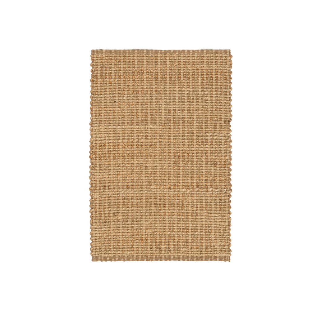 LOLAhome Alfombra Dormitorio de Yute Natural de 90x60 cm
