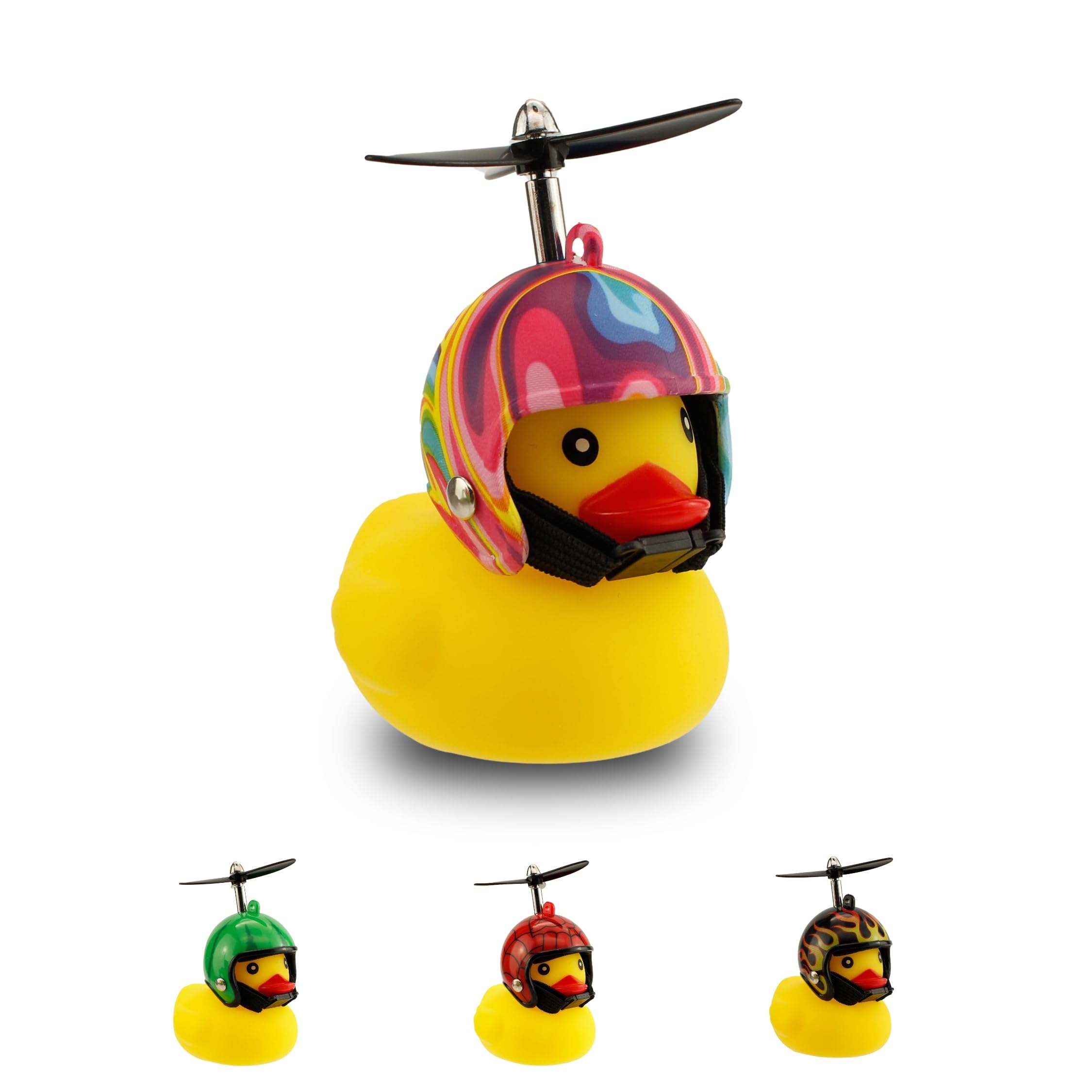 Winkee - Fahrrad Quietscheente mit Helm & Propeller | Die süße Fahrradhupe für Kinder im Kindergarten | Freizeitaktivitä