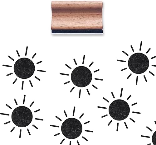 Sello de goma Sun, sello de sol mediano de 1-13 para álbumes de recortes, tarjetas, manualidades