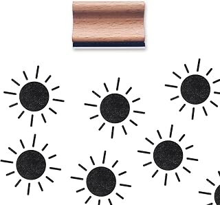 Sun Rubber Stamp, 1-1/3 Medium Sunshine Stamp for Scrapbooking Card Making Crafting