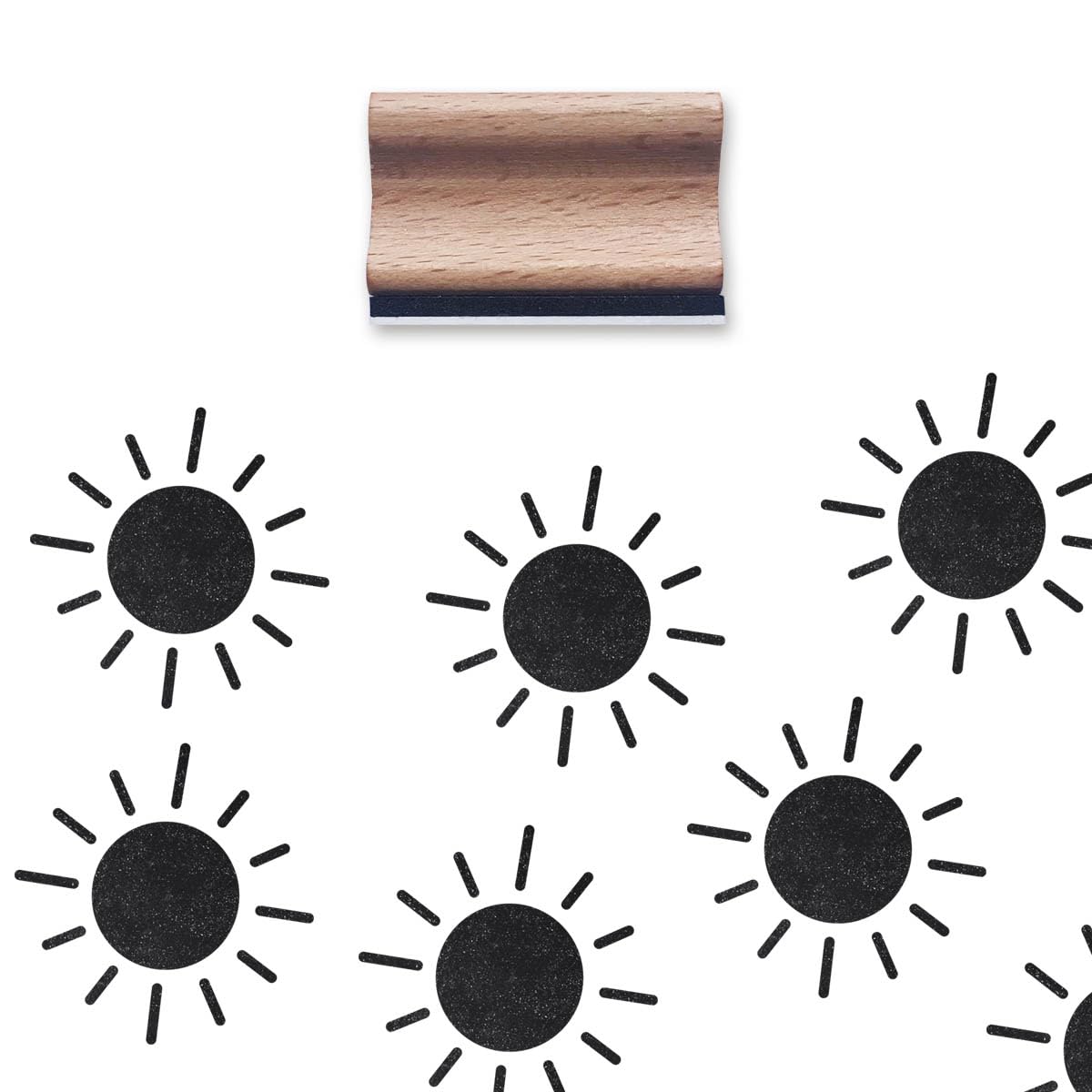 Sun Rubber Stamp, 1-1/3 Medium Sunshine Stamp for Scrapbooking Card Making Crafting