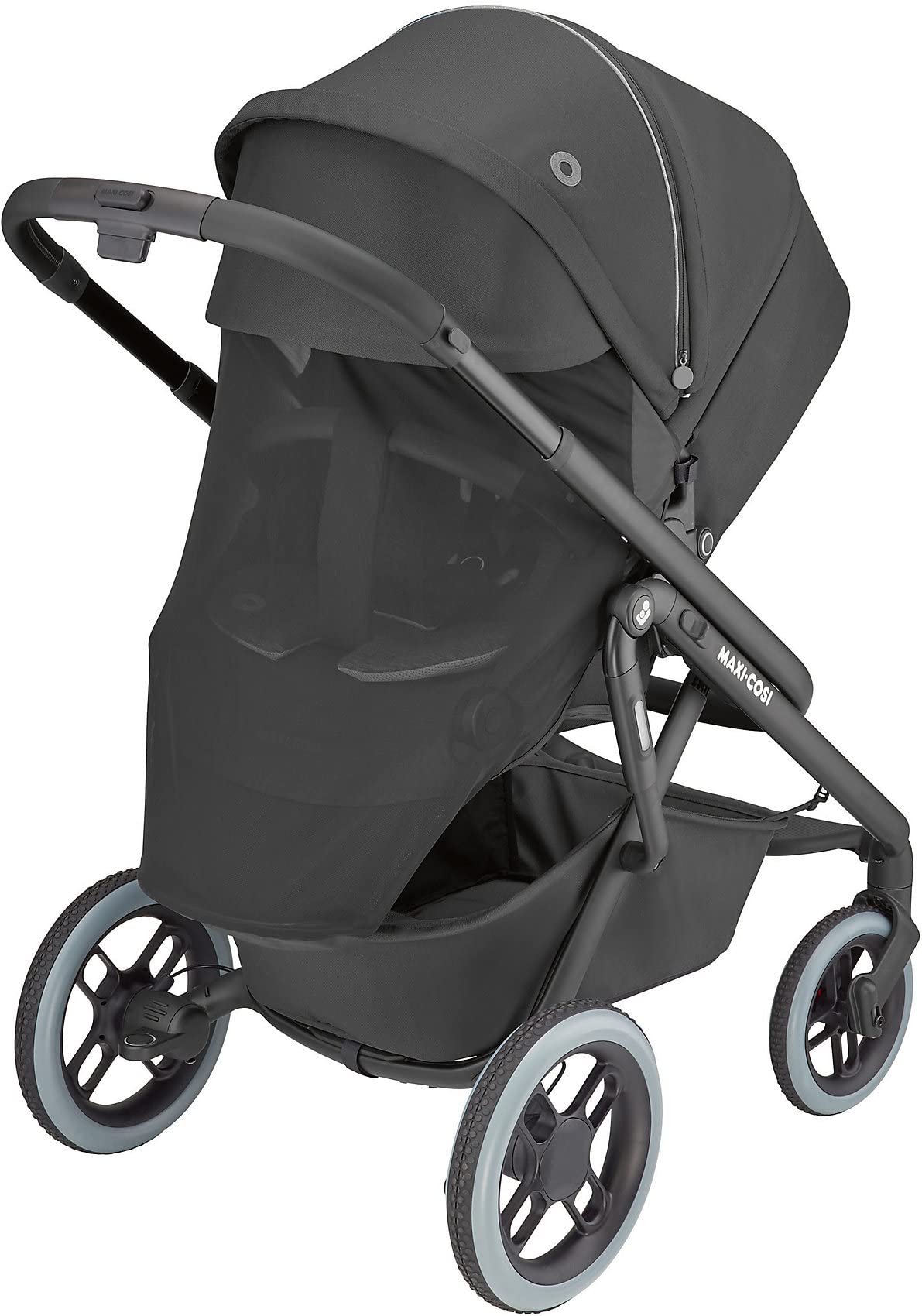 Maxi-Cosi Lila XP Kinderwagen, Komfortabler XL Outdoor-Kinderwagen mit Extra großem Sitz und Liegeposition, Offroad Reifen und starker Federung, nutzbar ab Geburt bis ca. 4 Jahre essential black