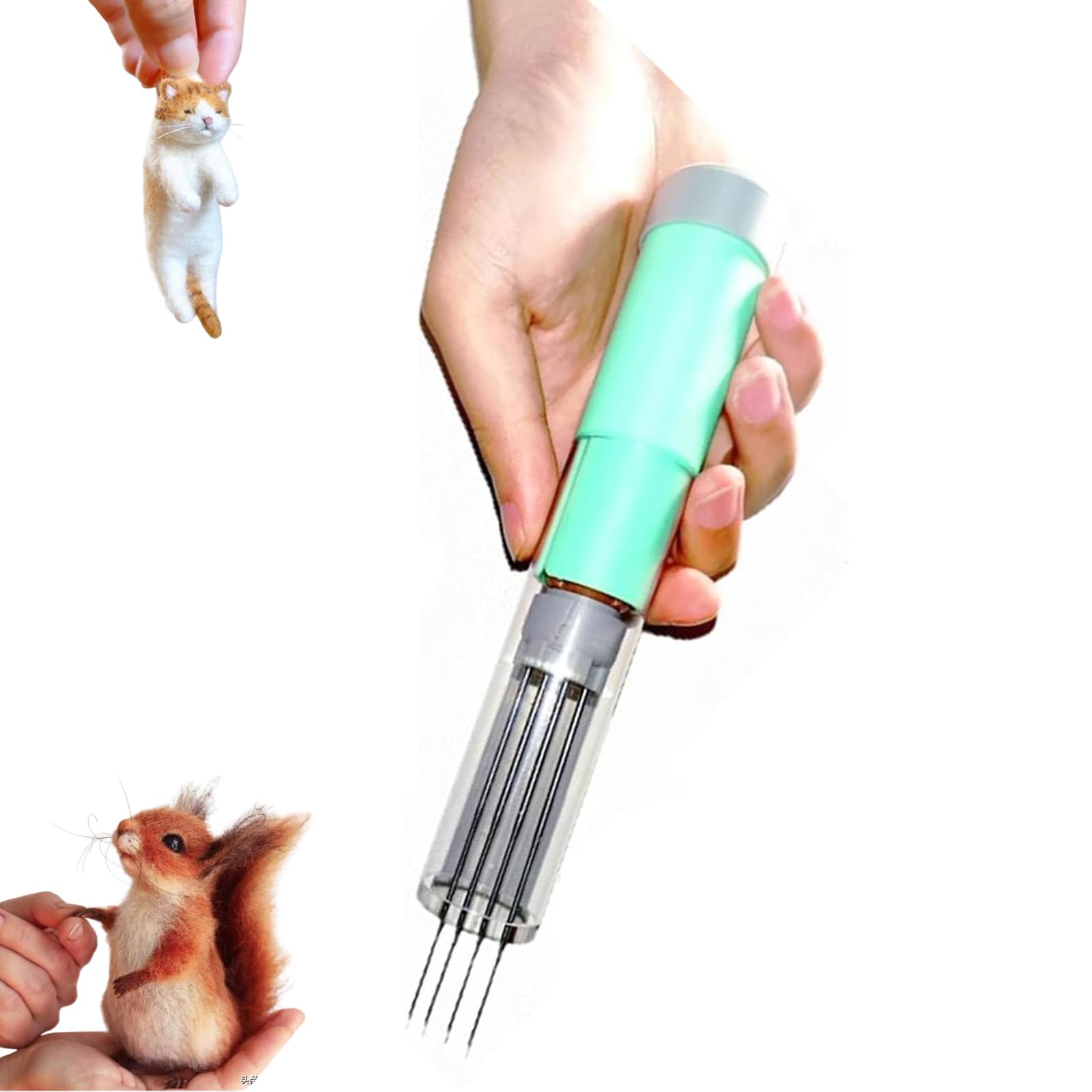 Nadelfilzmaschine Handheld Elektrisch für schnelles Filzen, mit Geschwindigkeitsregelung, Einfacher Nadelwechsel, 2 cm Hub, Wollfilzwerkzeug, Wollfilz Bastelset für Erwachsene