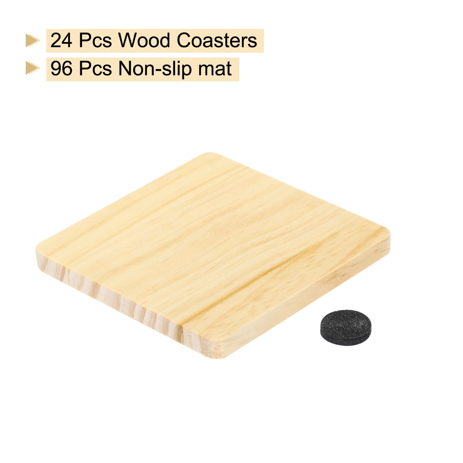 QUARKZMAN 24 Set Fette Legno Trucioli Legno Non Finiti Decorazioni Rotondo Casa e Artigianato Trucioli Legno Vuoti per Artigianato e Incisione Legno con Tappetino Antiscivolo