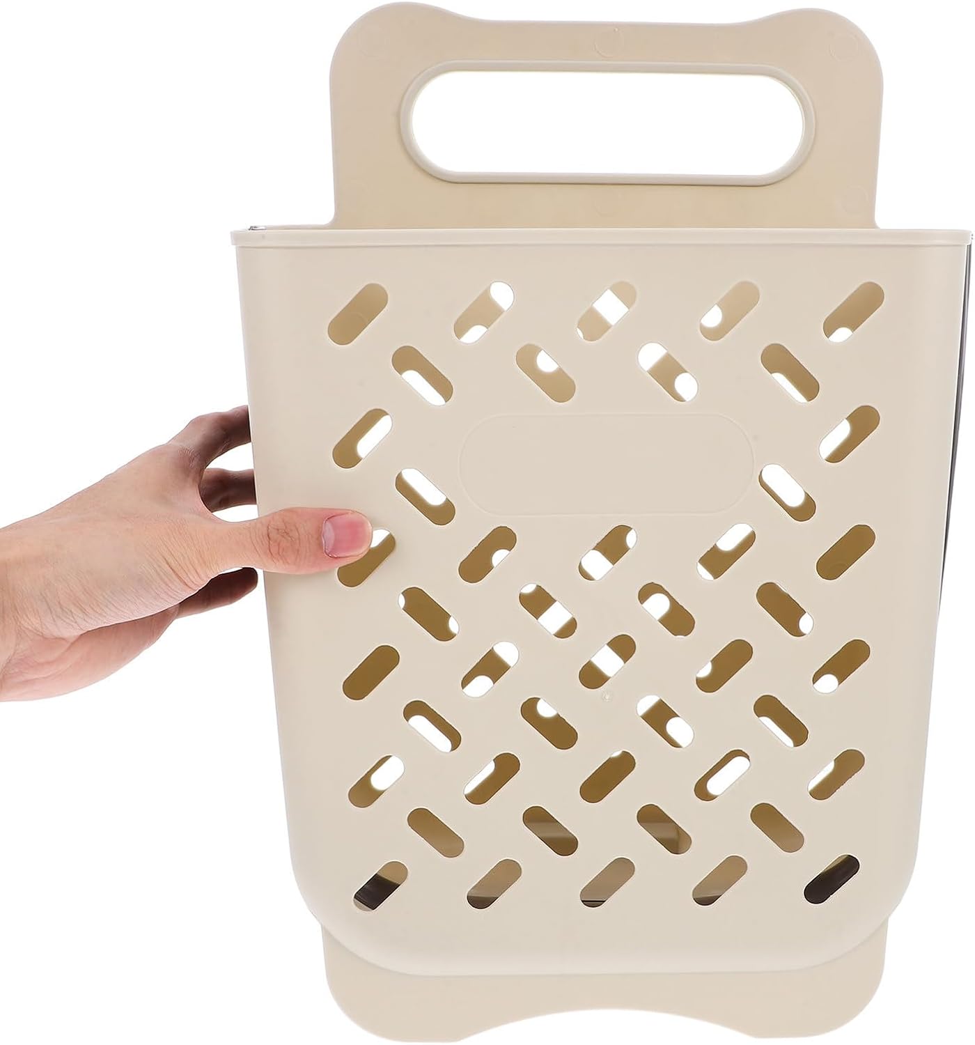 Ciieeo Foldable Wall Mounted Laundry Basket Collapsible Clothes Hamper with Abs and Pvc Material, Space-saving Laundry Storage Organizer for Bathroom and Bedroom