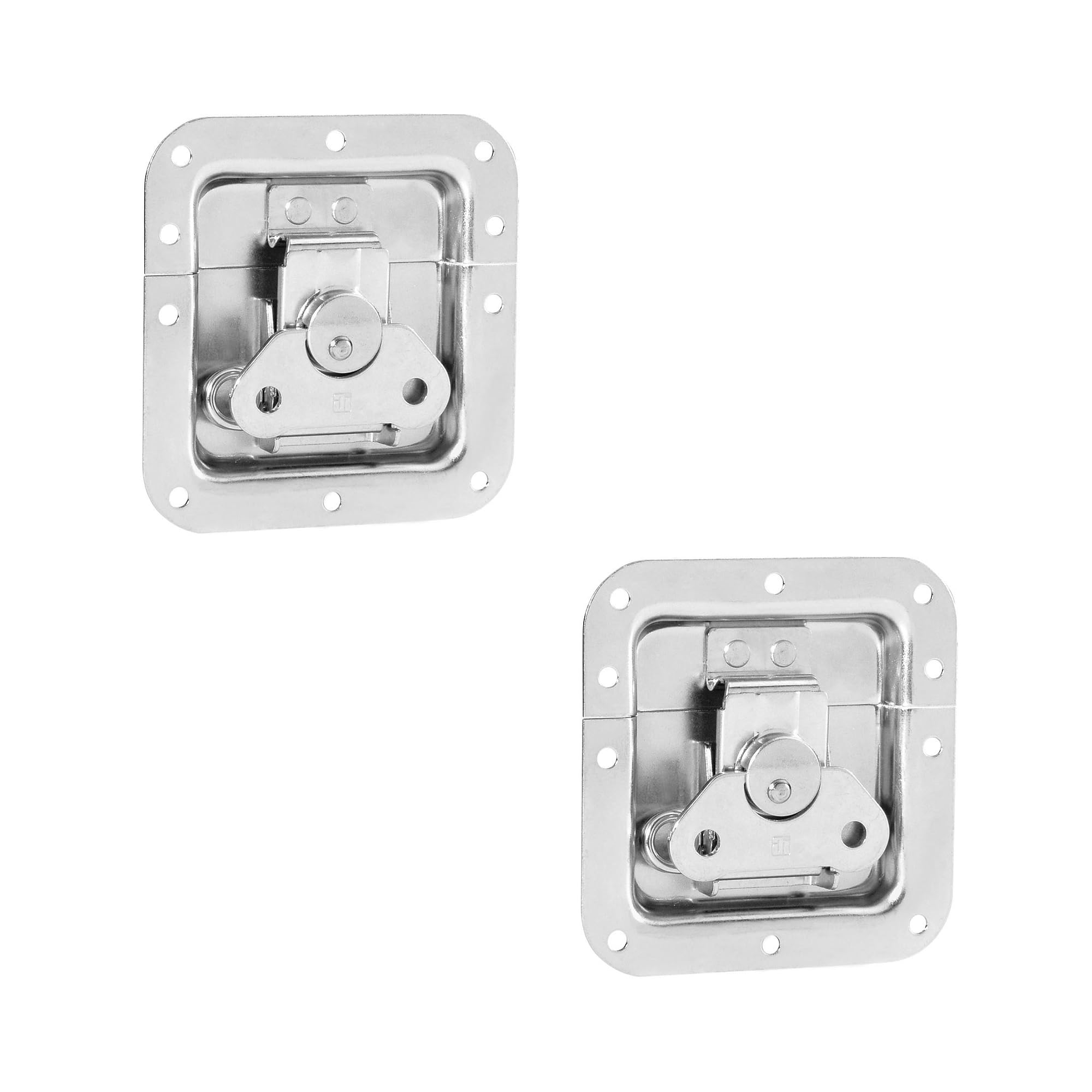 Adam Hall Hardware 17291 SM 2 AH - 2x recessed butterfly lock, black, 102x105 mm