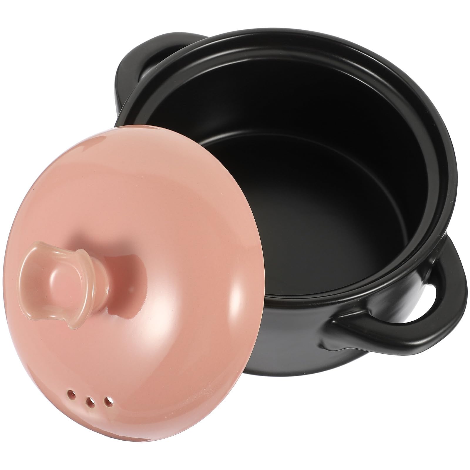 Casserole en céramique HEMOTON 2500ml marmite à double poignée