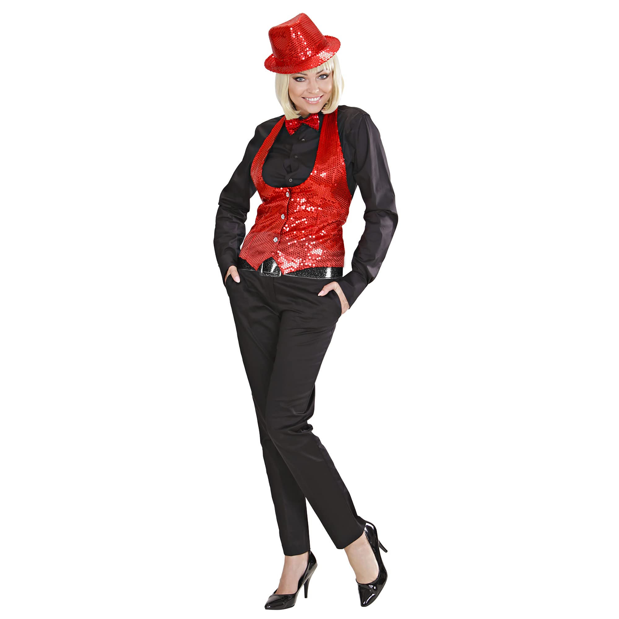 WIDMANN 04625 - Belt With Glitter Adult Woman, 70s, Disco, Dancers, New Year, Show, 120 Cm, Black Color - Image 3