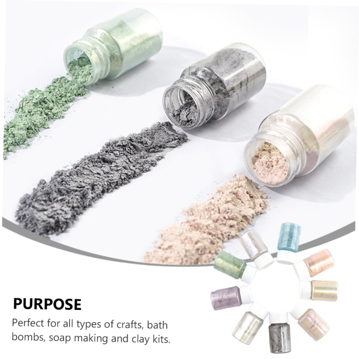 Angoily 2 series Polvo Polarizado Pigmento Tonificador Tinte Iridiscente Polvo De Mica Para Uñas Para Cambiar Labios Resina Epoxi Colorante De Mica Brillante 9 piezas*2