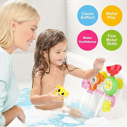 Miniatura 12 de G-WACK - Juguetes de baño para niños pequeños de 1 a 3 años de edad y preescolares y recién nacidos, juguetes de agua para bañera, interactivos