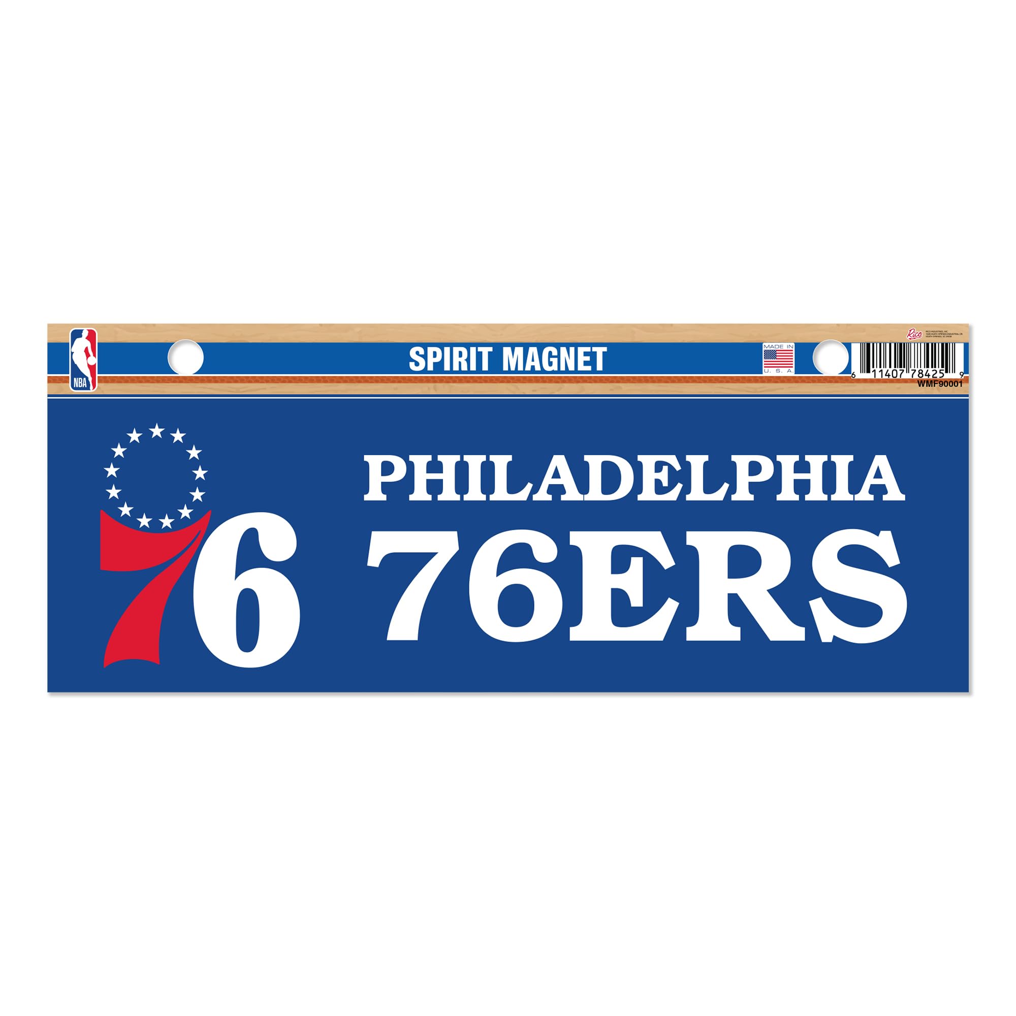 Rico Industries NBA Basketball Philadelphia 76ers 4 x 10 Team Spirit Magnet - Car, Home Décor - Refridgerator, Office, Kitchen