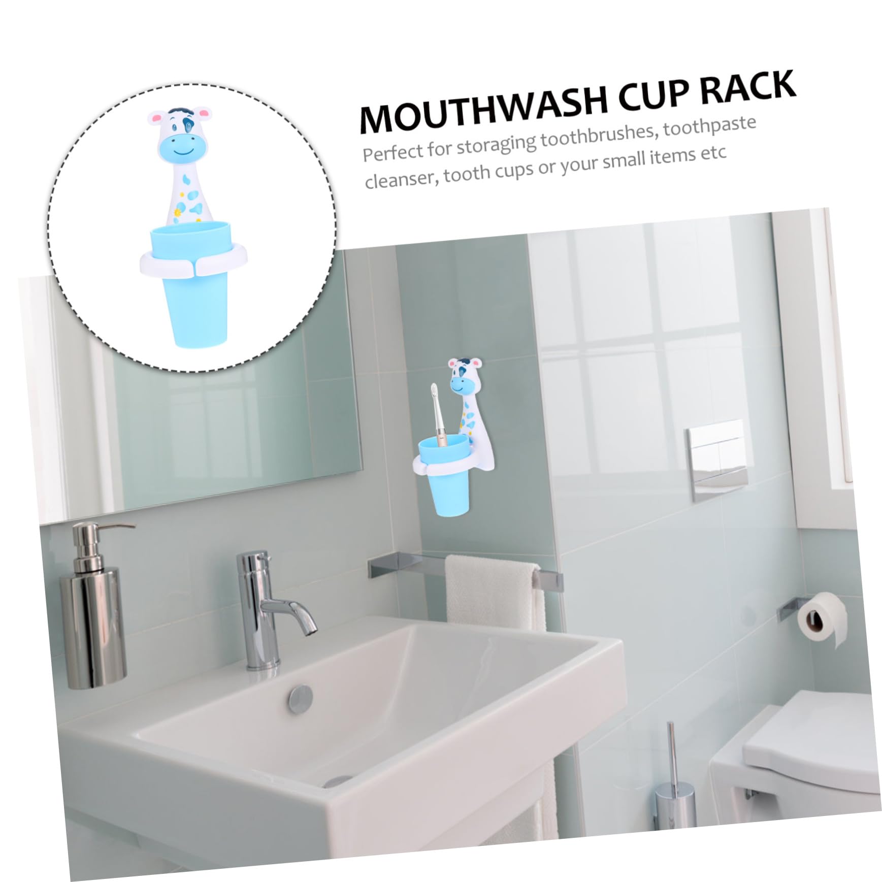 3juegos Soporte De Pared para Taza De Cepillo De Dientes Organizador Diseño Sin Taladrar para Familiar y De Instalar