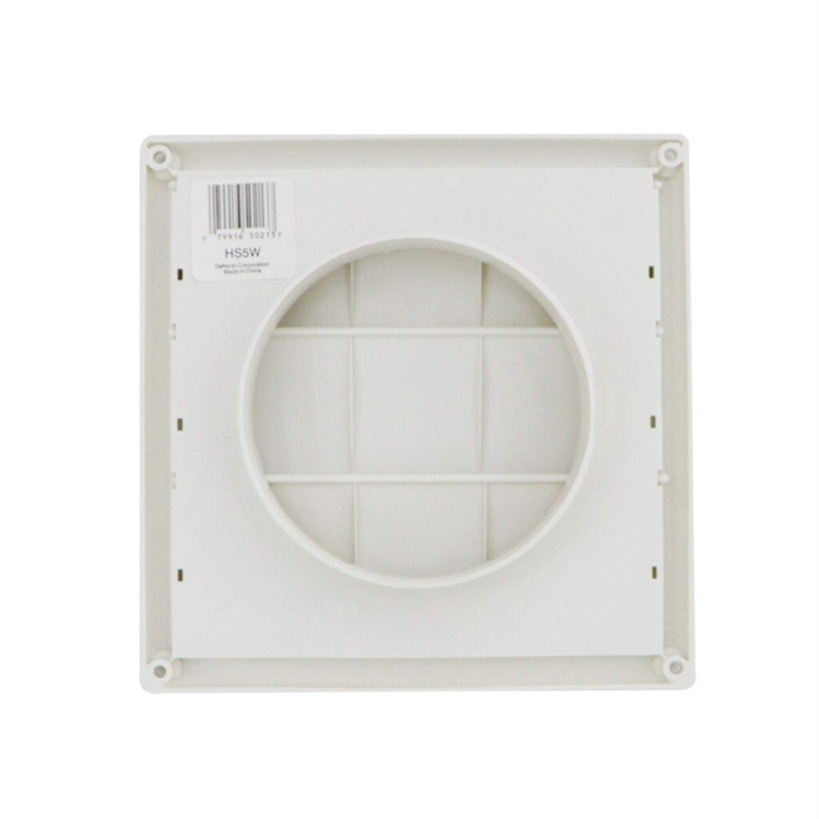 Griglia di ventilazione a parete in plastica | Bianco: scarico con feritoia in plastica for condotto a parete e ventilatore