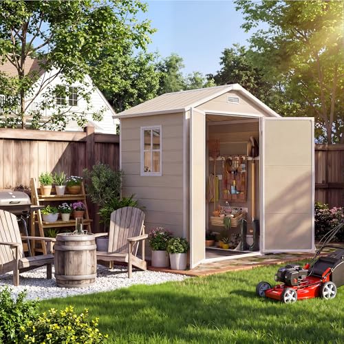 Outdoor Resin Storage Shed with Lockable Door