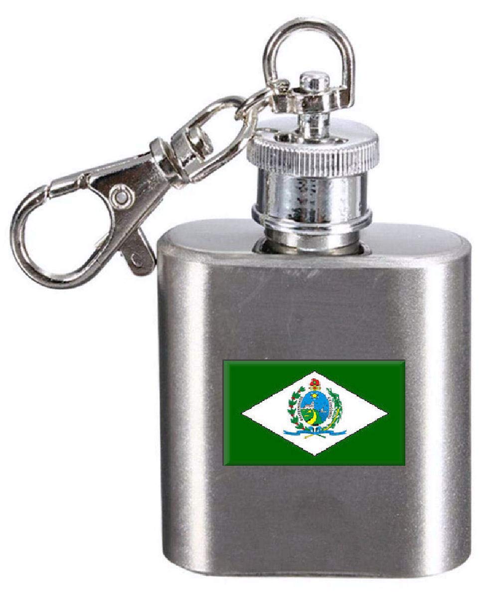 Flasque porte-clés gravée Saquarema Rio de Janeiro en acier