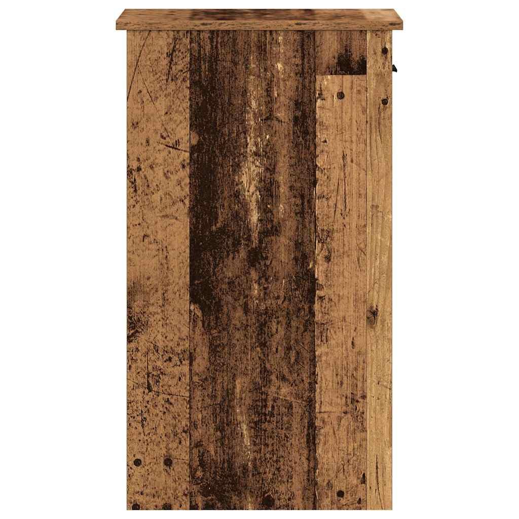 Hothingwell Supporto Torre Computer Legno Ingenierie 35x45x77 cm | Cassetto per caricabatterie, Ripiano per ufficio a casa, scomparto aperto, superficie liscia